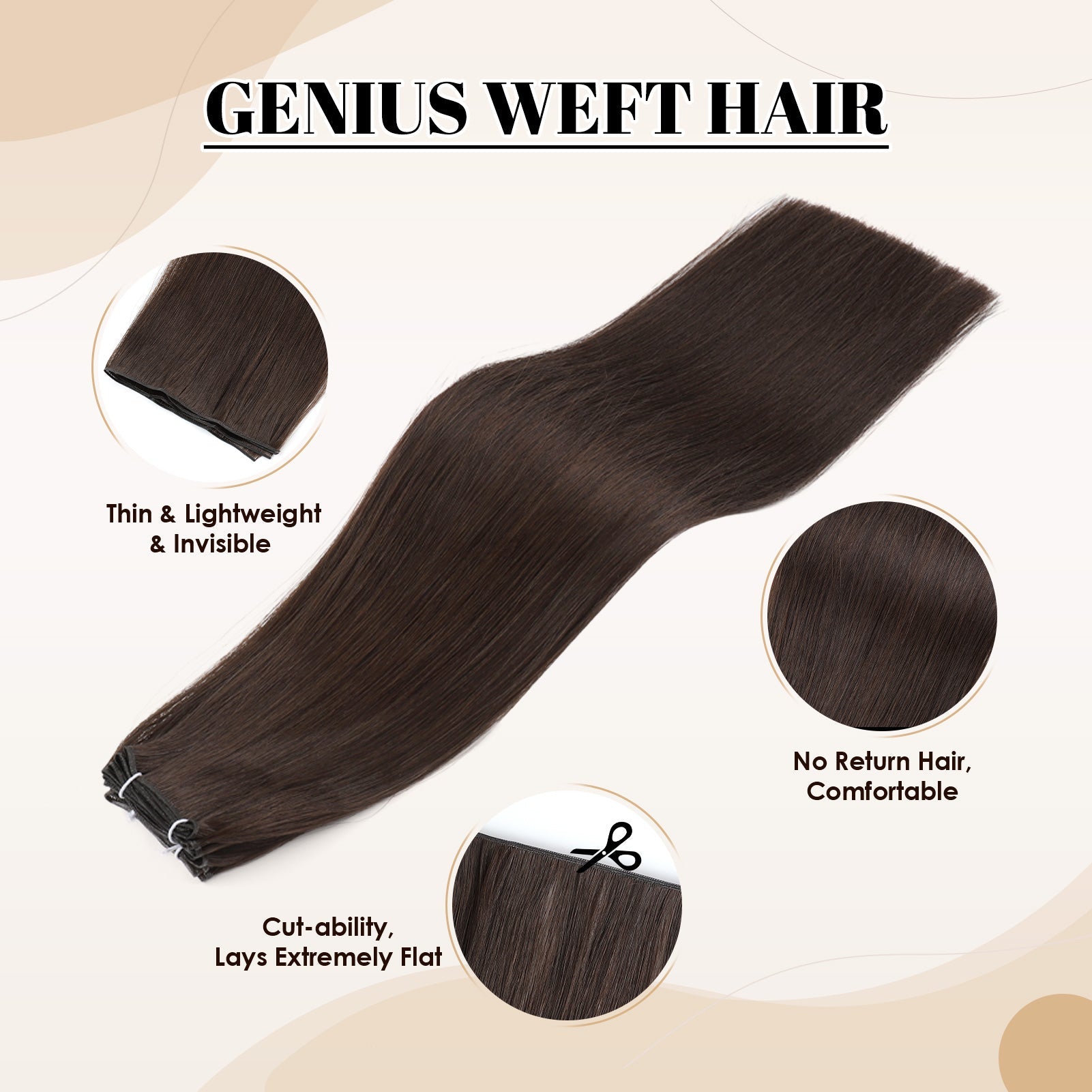 Virgin Genius Weft #2 Dark Brown