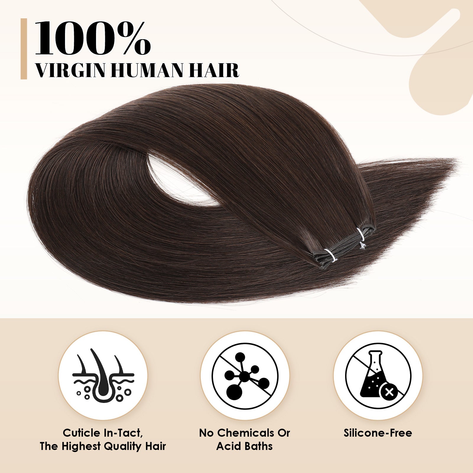 Virgin Genius Weft #2 Dark Brown