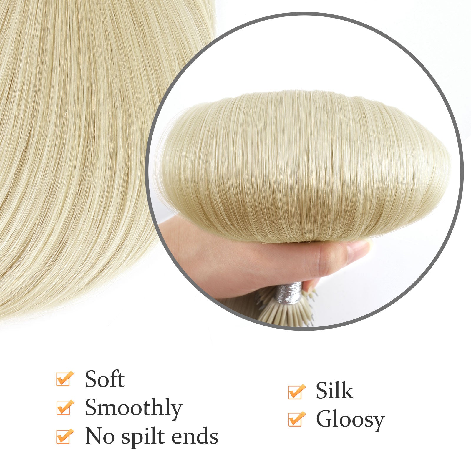 Virgin Nano Ring Hair Extensions 613# Beach Blonde