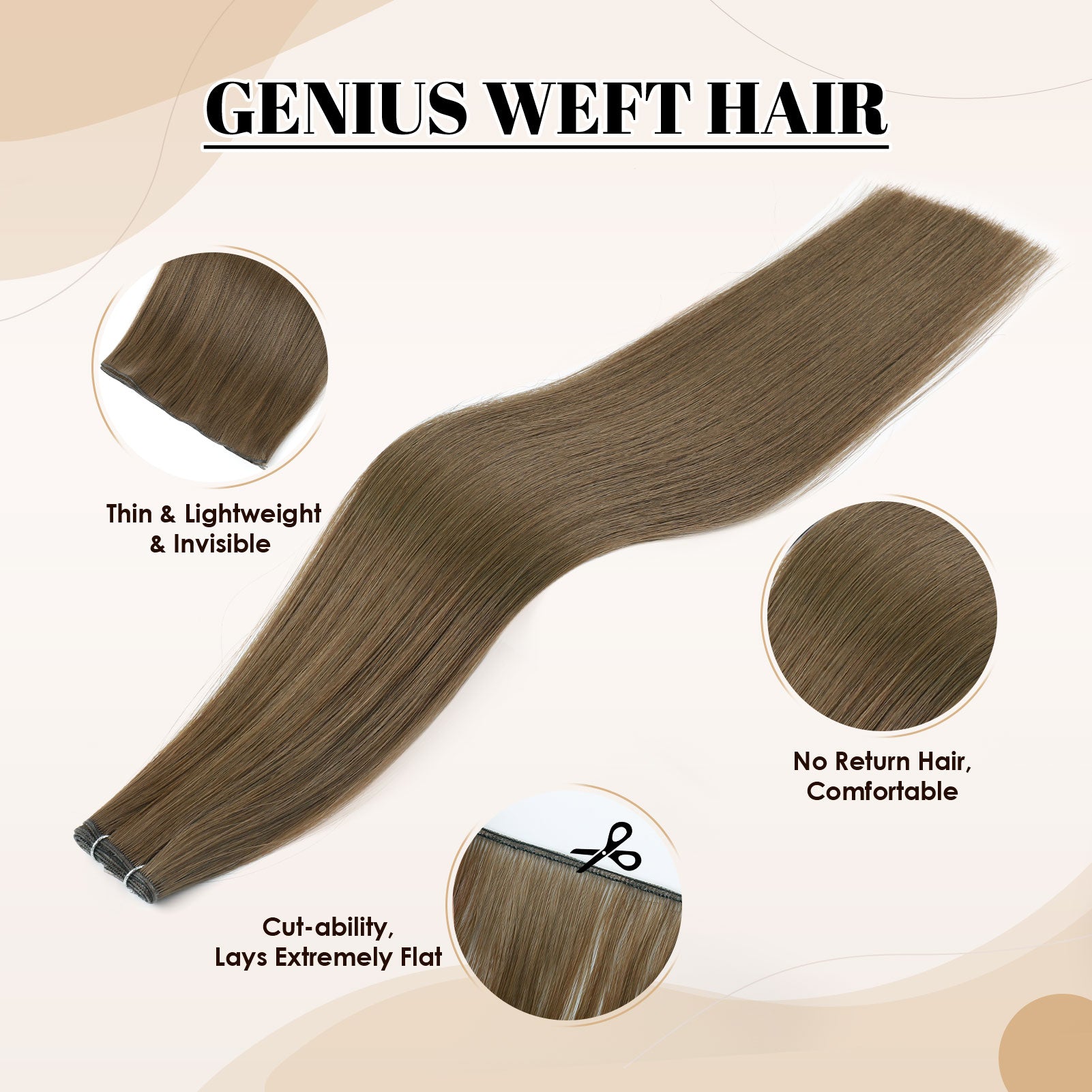Virgin Genius Weft #3 Medium Ash Brown