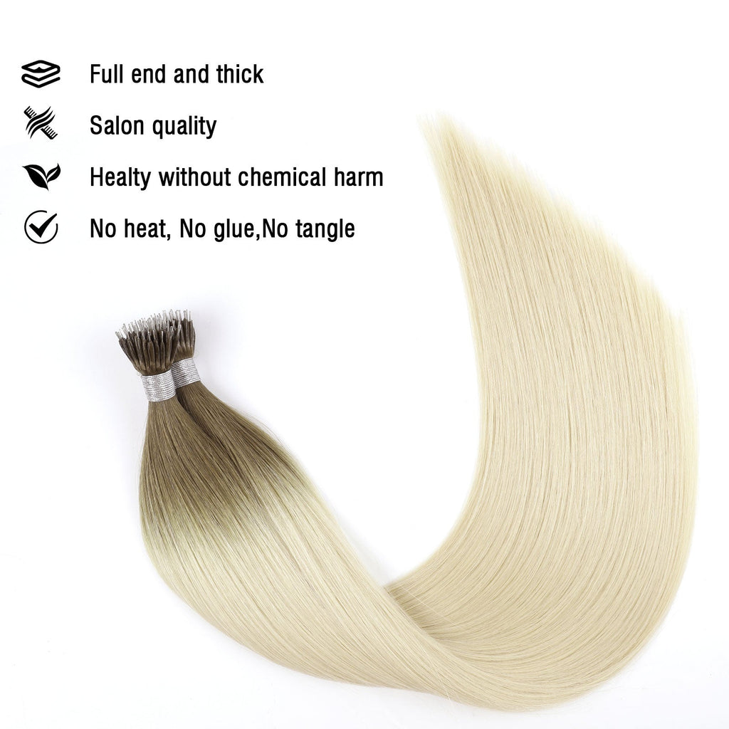 Virgin Nano Ring Hair Extensions Ombre T9/60#