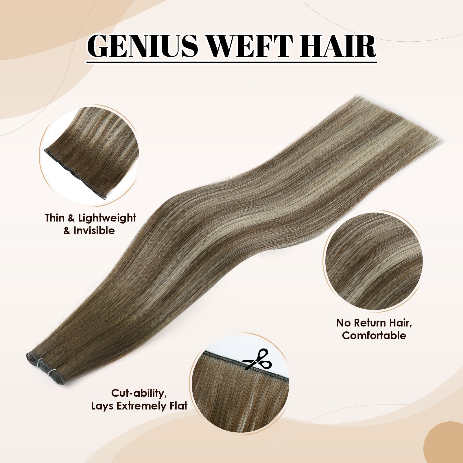 Virgin Genius Weft Rooted Highlights R3-P3/60#