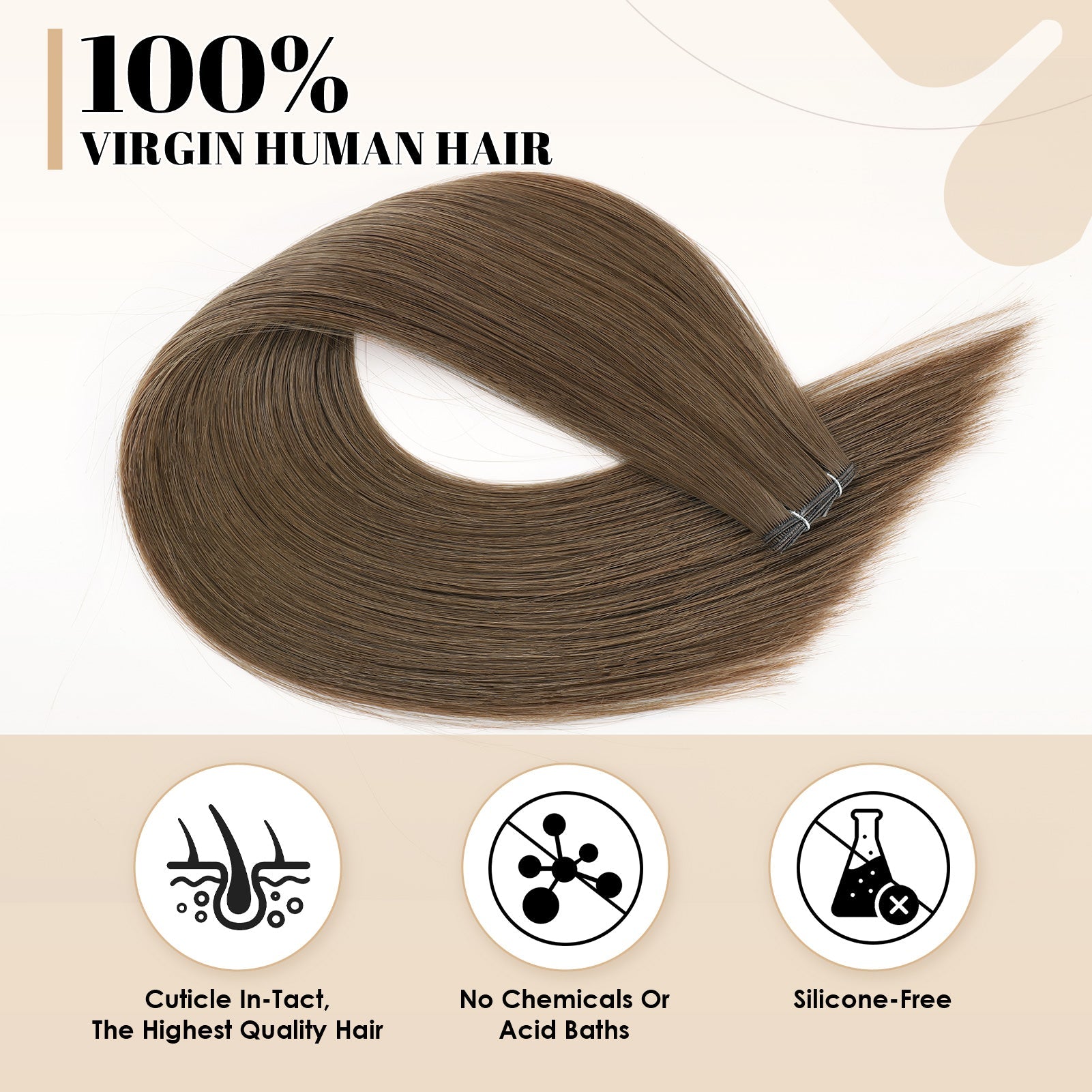 Virgin Genius Weft #4 Light Brown