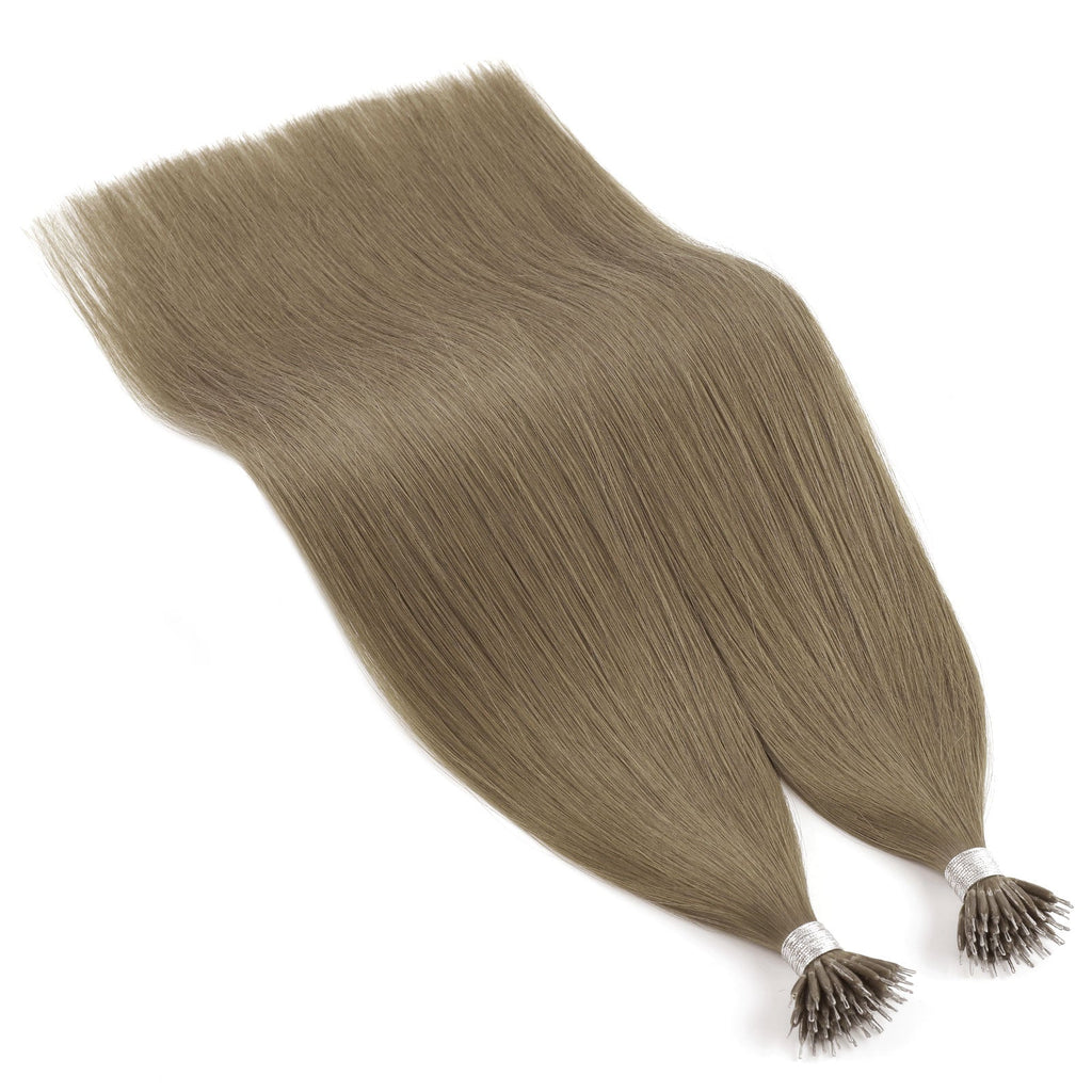 Virgin Nano Ring Hair Extensions 18A# Sandy Brown