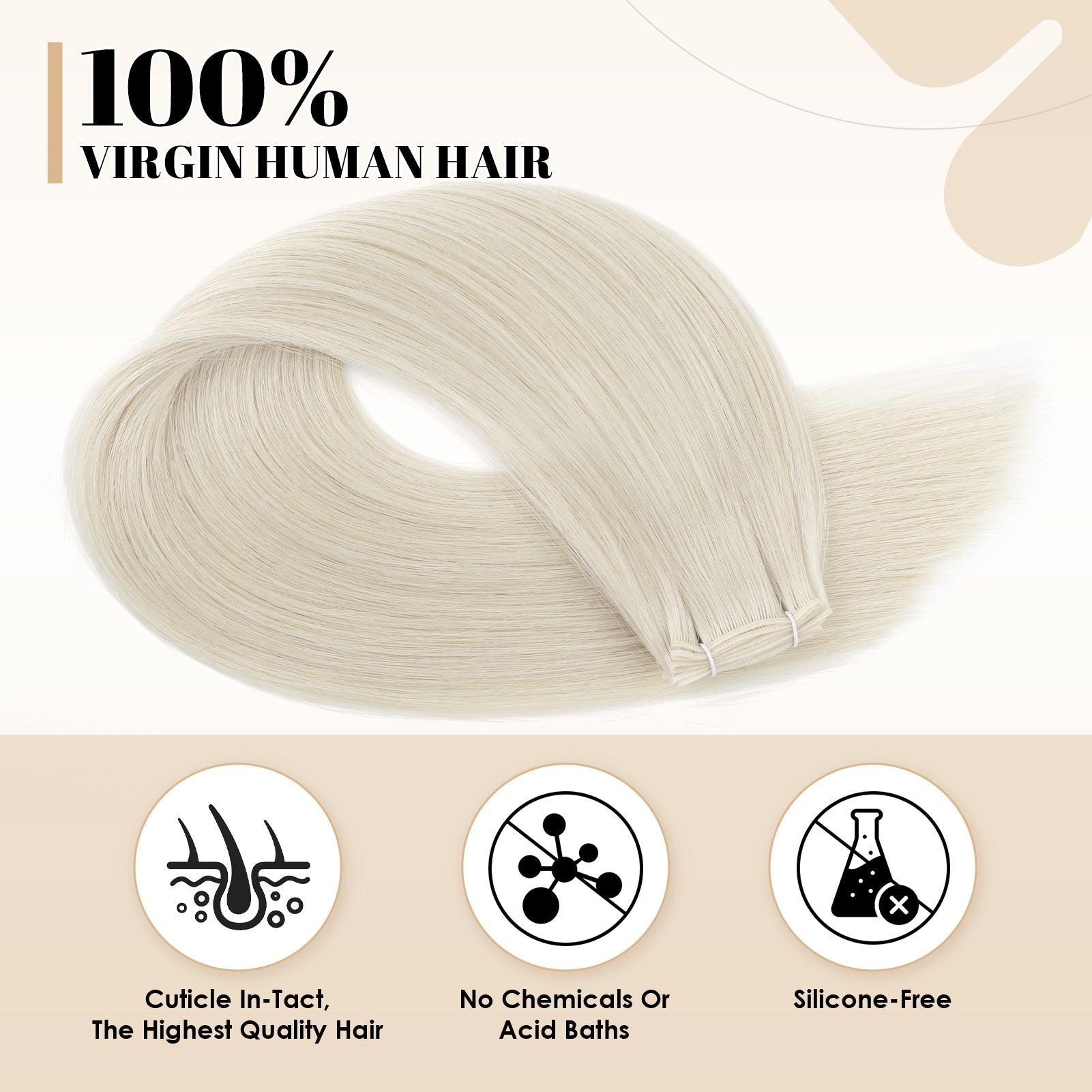 Virgin Genius Weft #60A Ash Blonde