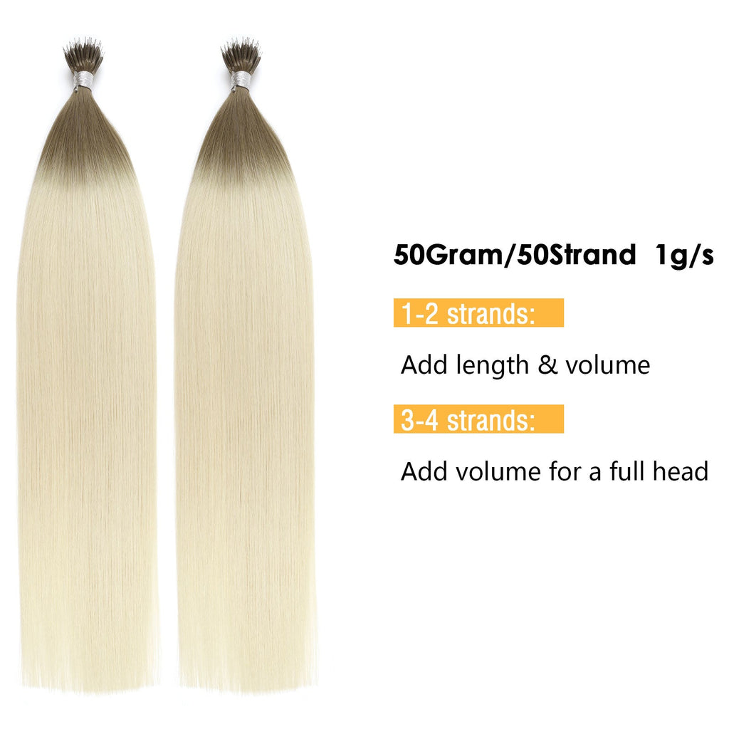 Virgin Nano Ring Hair Extensions Ombre T9/60#