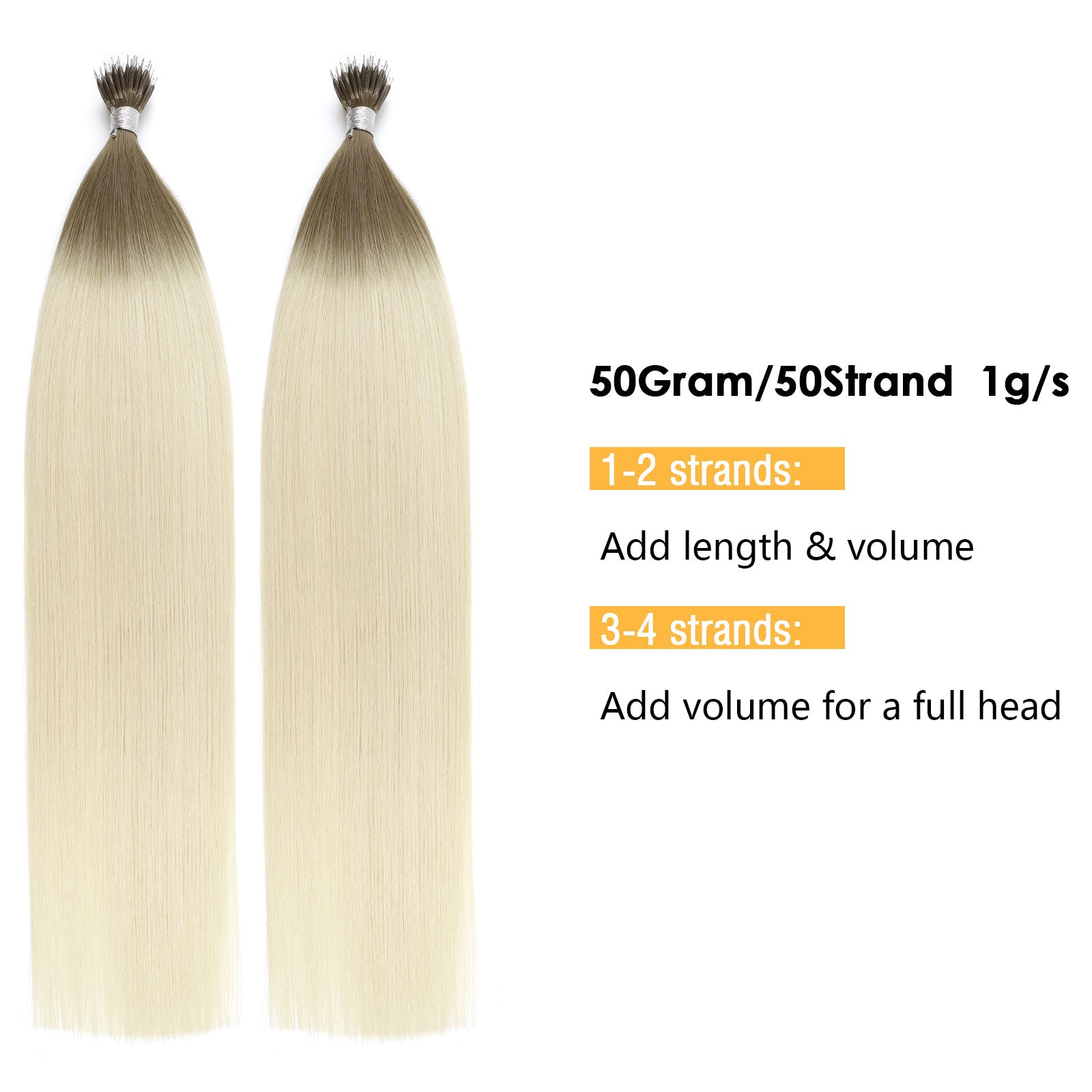Virgin Nano Ring Hair Extensions Ombre T9/60#