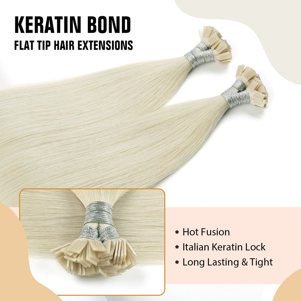 Keratin Bond Extensions Virgin Hair 60# Light Blonde