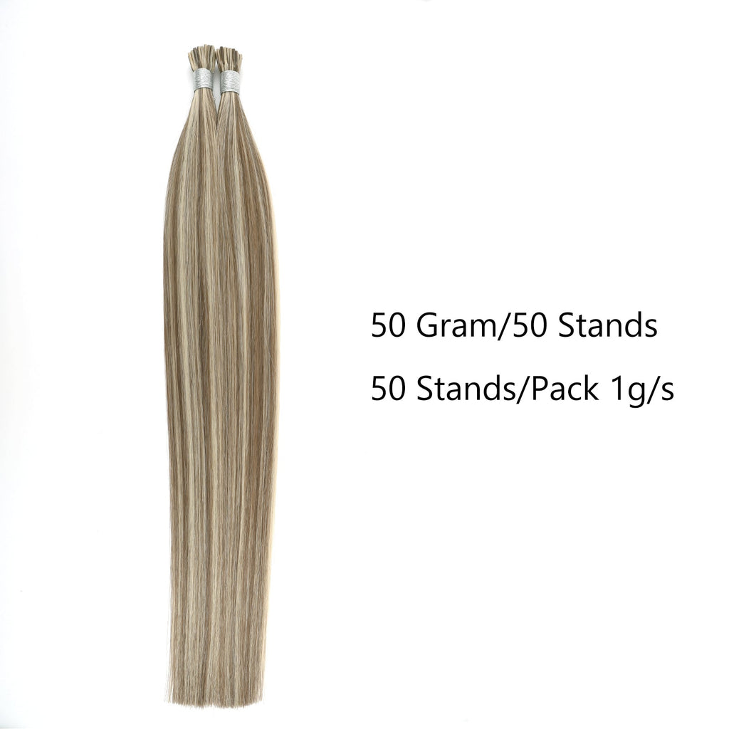 I Tip Hair Extensions Virgin Hair Highlights P6/24#