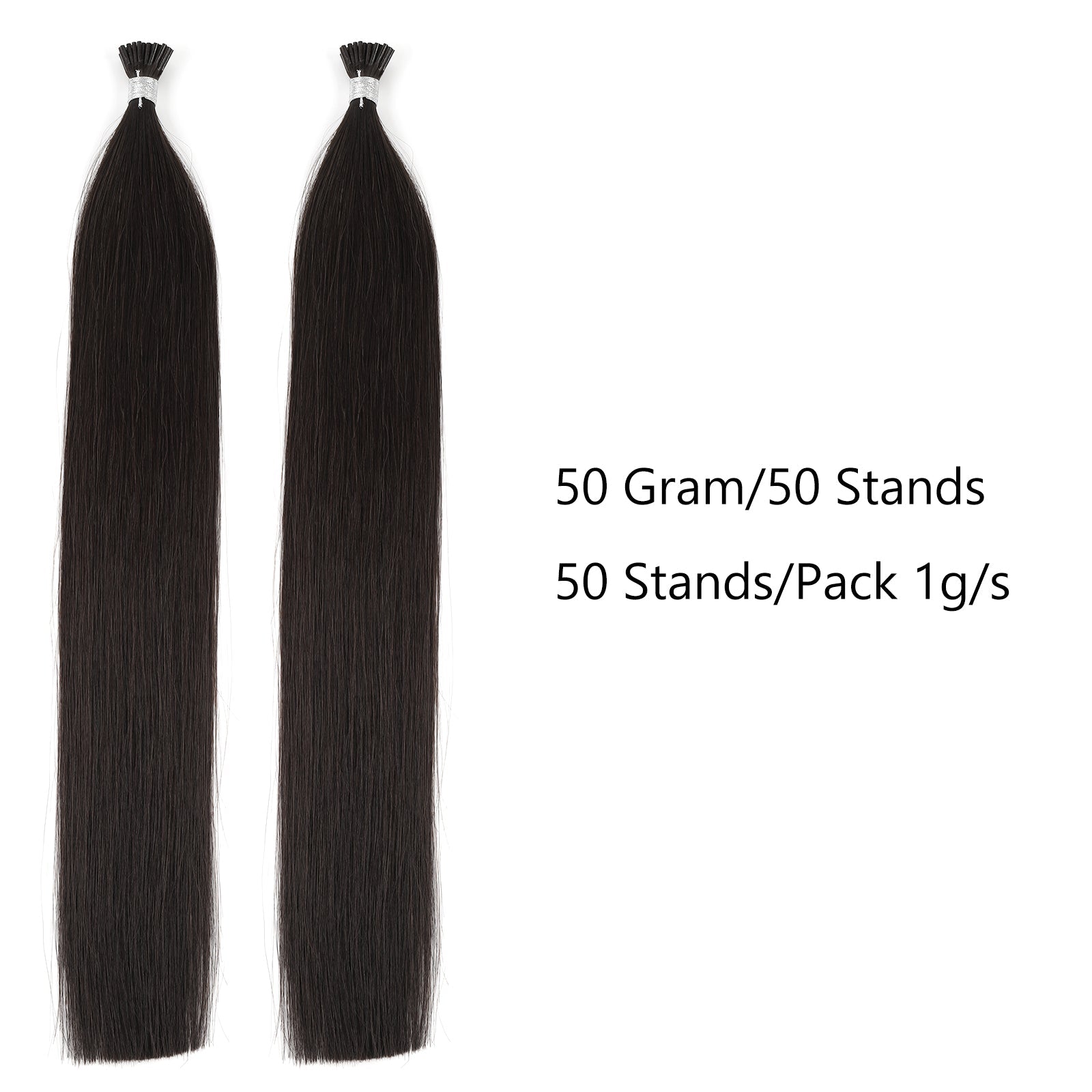 I Tip Hair Extensions Virgin Hair #1B Off Black