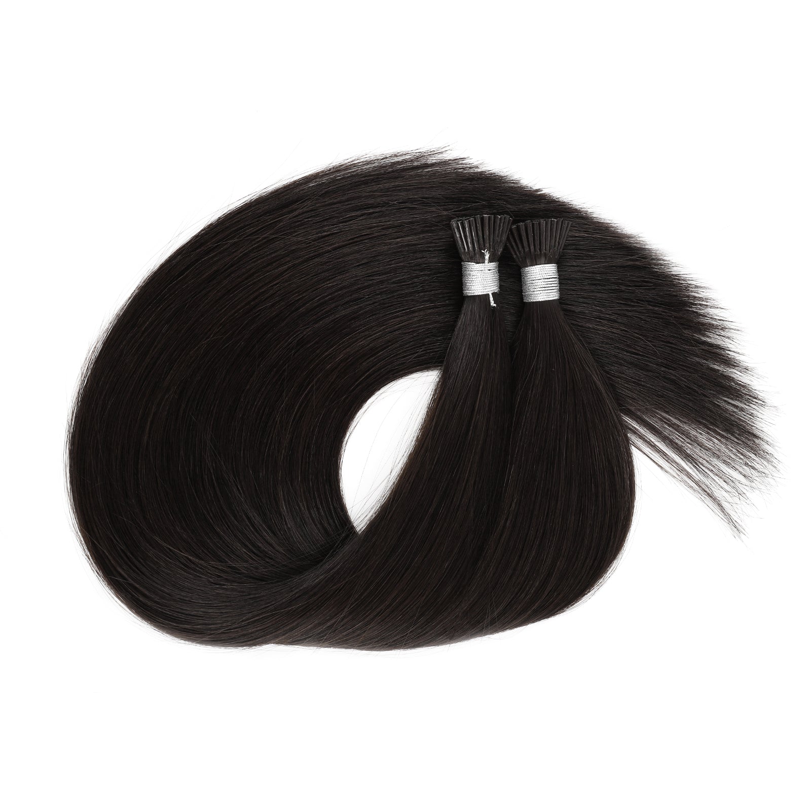 I Tip Hair Extensions Virgin Hair #1B Off Black