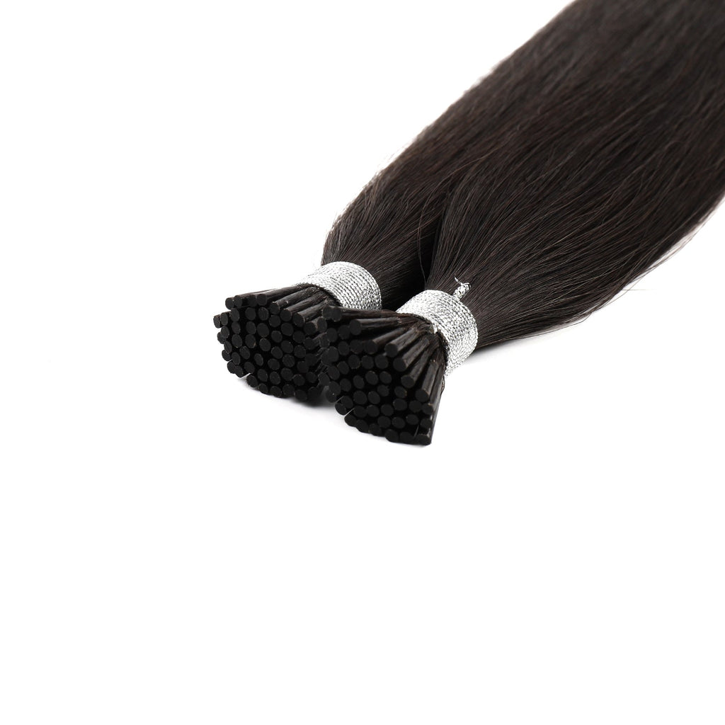 I Tip Hair Extensions Virgin Hair #1B Off Black