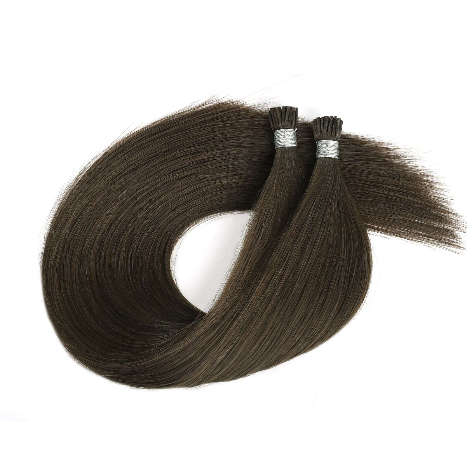 I Tip Hair Extensions Virgin Hair 2A# Dark Chocolate Brown