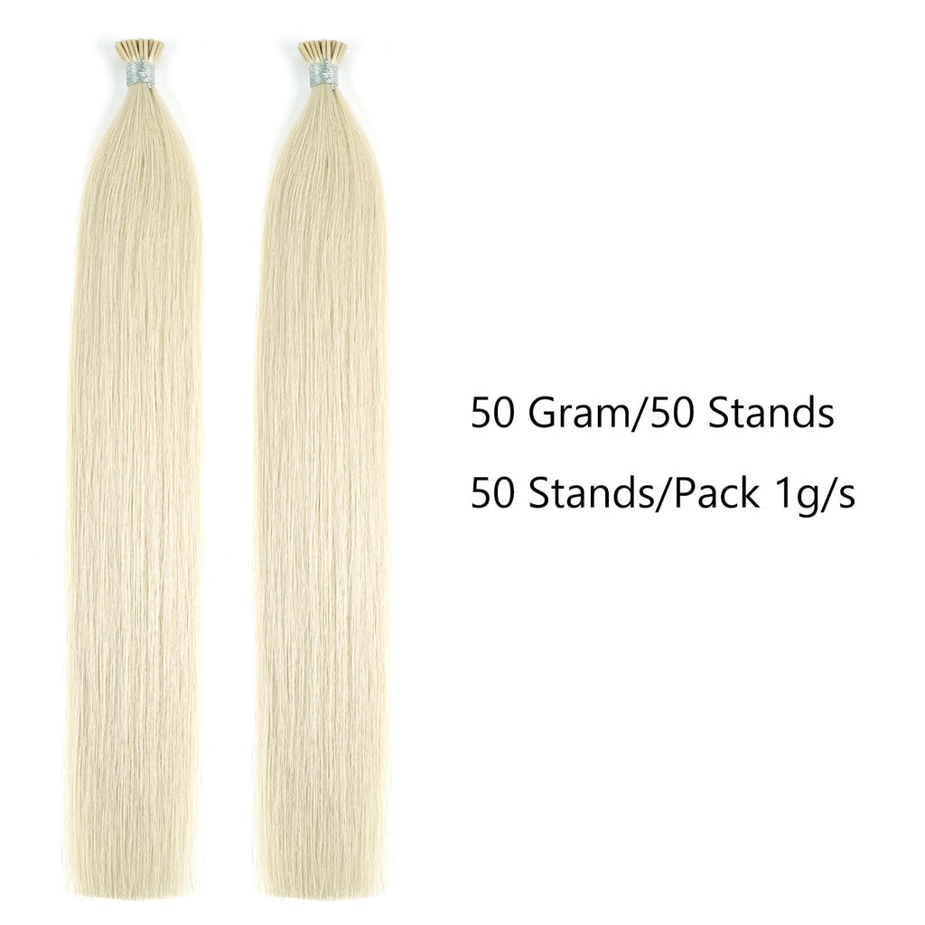 I Tip Hair Extensions Virgin Hair 60# Light Blonde