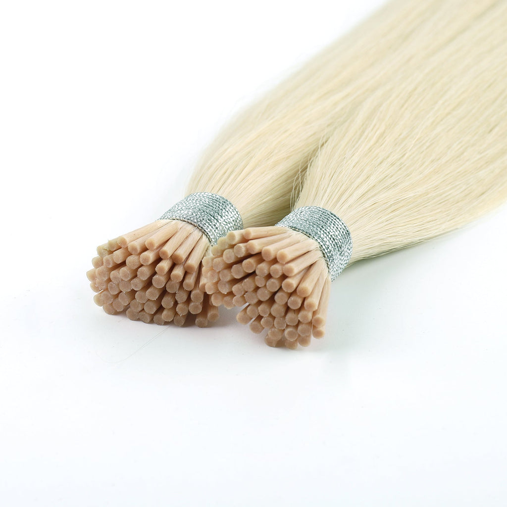 I Tip Hair Extensions Virgin Hair 60# Light Blonde