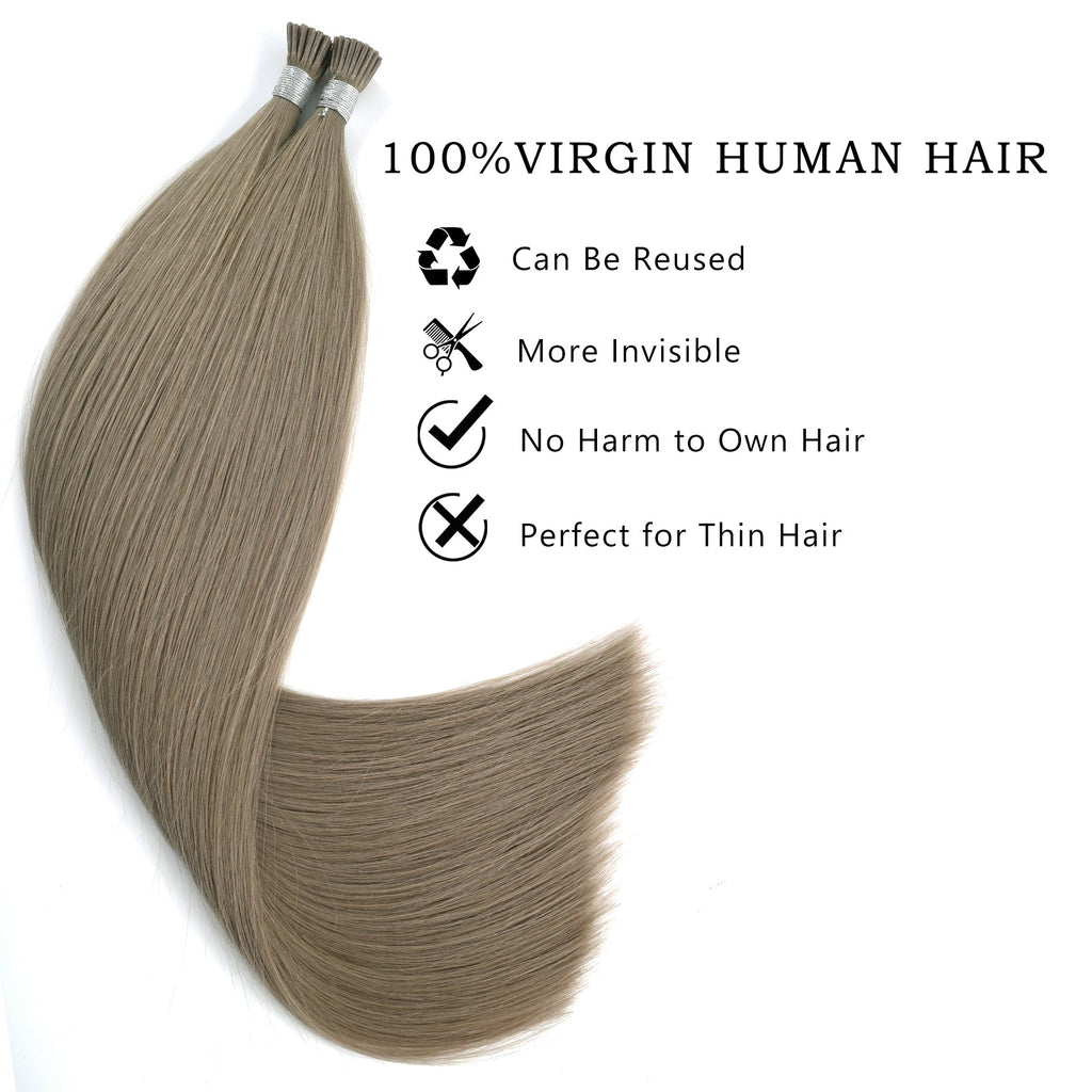 I Tip Hair Extensions Virgin Hair 18A# Sandy Brown