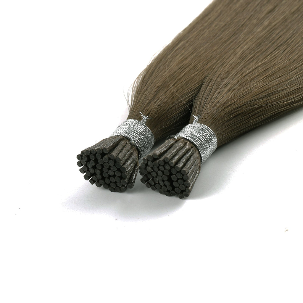 I Tip Hair Extensions Virgin Hair 3#  Medium Ash Brown