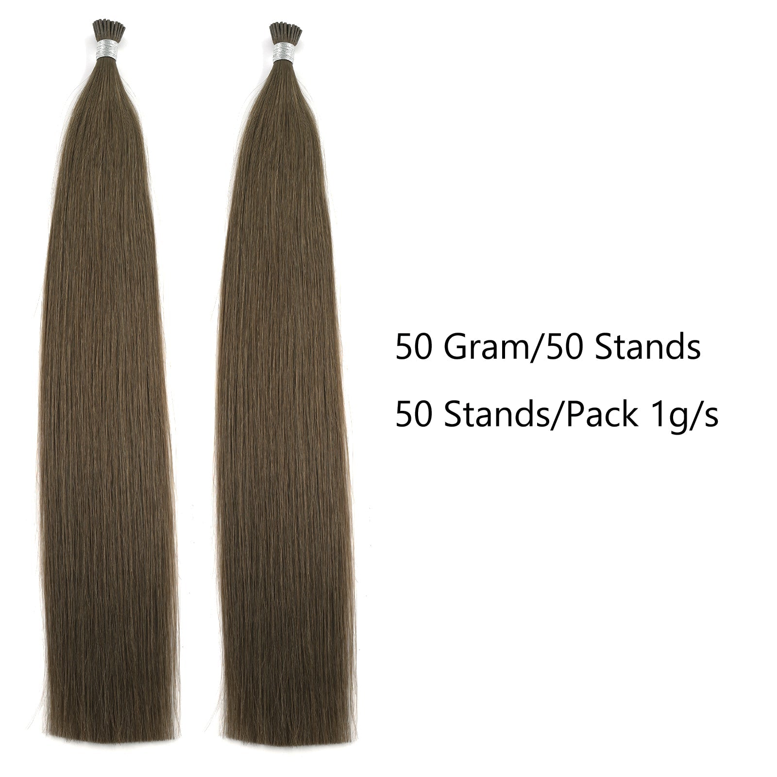 I Tip Hair Extensions Virgin Hair 4# Warm Chestnut Brown